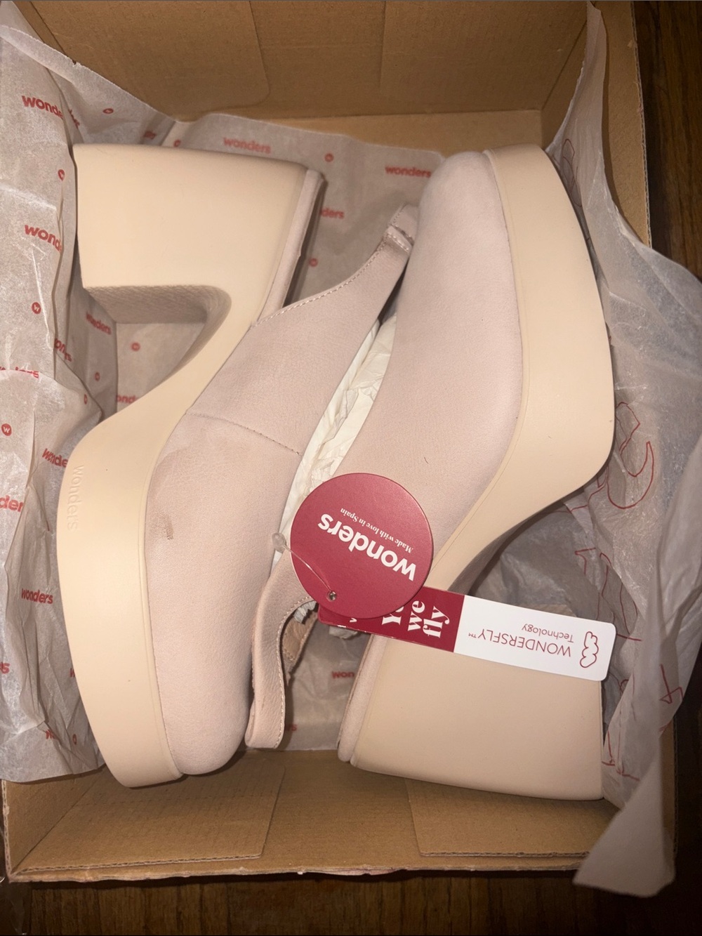 Wonders Women's Platform Mary Jane Pump in Blush Pink